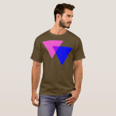 バイアングルLGBT Bi Trianglesバイセクシャルプライドフラグ Tシャツ (正面フル)