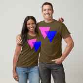 バイアングルLGBT Bi Trianglesバイセクシャルプライドフラグ Tシャツ (ユニセックス)