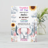 バイウッドホワイトエレファント誕生日第1誕生日 招待状 (スタンド正面)