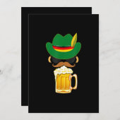 バイエリアン·アルペンハッおもしろいトドイツビール飲用 サンキューカード (正面/裏面)