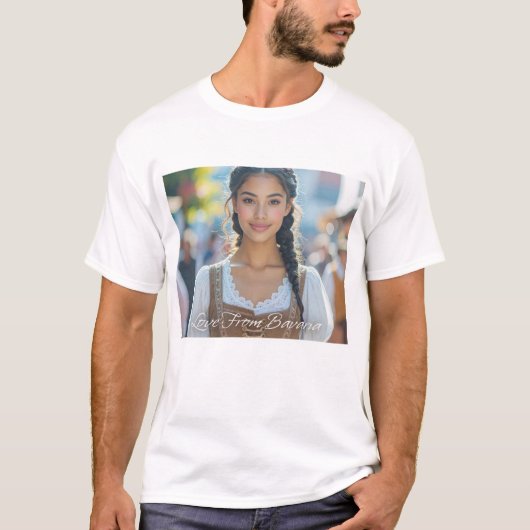 バイエルンからの愛 - バイエルンの美しさをデザインしたTシャツ Tシャツ (正面)
