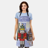 バイエルンのドイツのブルーのナツクラッパーソナライズされたカー エプロン (着用した状態)