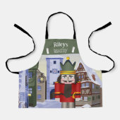 バイエルンのドイツの緑のくるみパーソナライズされた割り エプロン (正面)