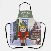 バイエルンのドイツの緑のくるみパーソナライズされた割り エプロン (正面)