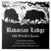 バイエルンのハンターのイノシシドイツのカスタムなTrivet タイル (正面)