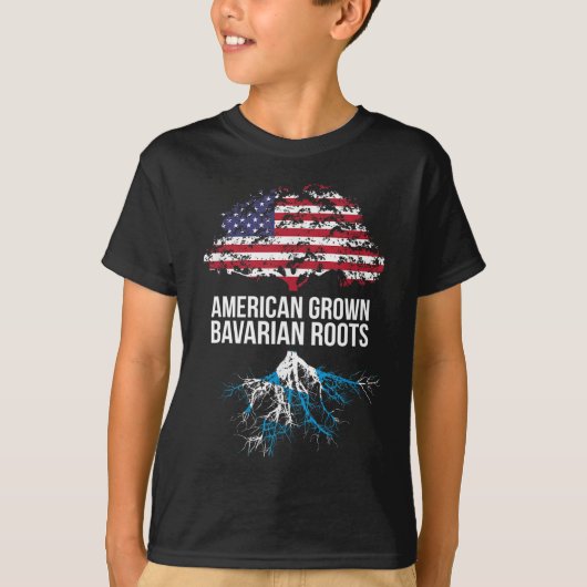 バイエルンのルーツで栽培されたアメリカ人 – Bavaria Tシャツ (正面)