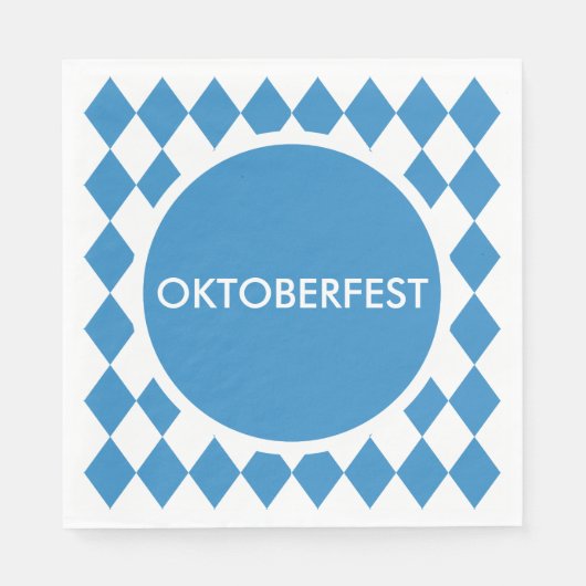 バイエルンの幾何学的パターンオクトーバーフェスト。 スタンダードランチョンナプキン (正面)