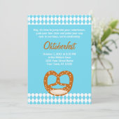 バイエルンの旗及びプレッツェルのオクトーバーフェストの招待状 招待状 (スタンド正面)