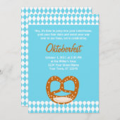 バイエルンの旗及びプレッツェルのオクトーバーフェストの招待状 招待状 (正面/裏面)