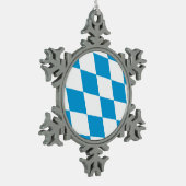 バイエルンの旗|のオクトーバーフェスト スノーフレークピューターオーナメント (左)