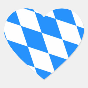 バイエルンの旗- Bayerische Flagge ハートシール