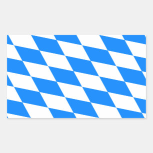 バイエルンの旗- Bayerische Flagge 長方形シール