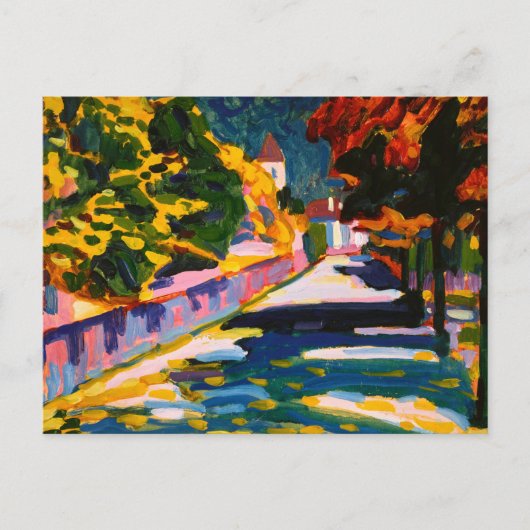 バイエルンの秋、1908年ワッシリー・カンディンスキー著 ポストカード (正面)