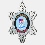 バイエルンアメリカンスタインクリスマスツリーオーナメント スノーフレークピューターオーナメント (右)