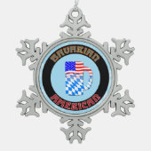 バイエルンアメリカンスタインクリスマスツリーオーナメント スノーフレークピューターオーナメント (正面)