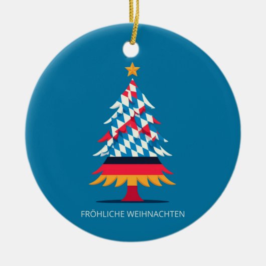 バイエルンインスパイア州旗 セラミックオーナメント (正面)