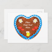 バイエルンオクトーバーフェストジンジャーパンハートケーキc ポストカード (正面/裏面)