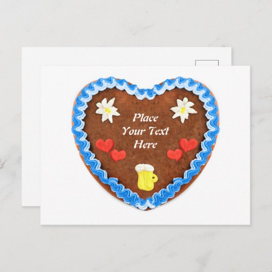バイエルンオクトーバーフェストジンジャーパンハートケーキc ポストカード (正面/裏面)