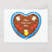 バイエルンオクトーバーフェストジンジャーパンハートケーキc ポストカード (正面)