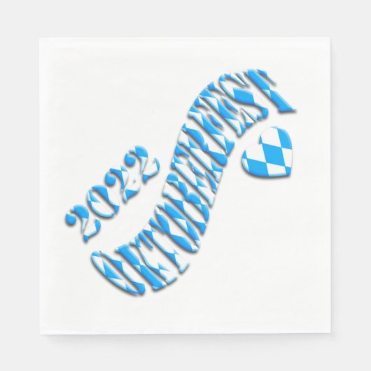 バイエルンドイツビールフェスティバルロゴオクトーバーフェスト2022 スタンダードランチョンナプキン (正面)