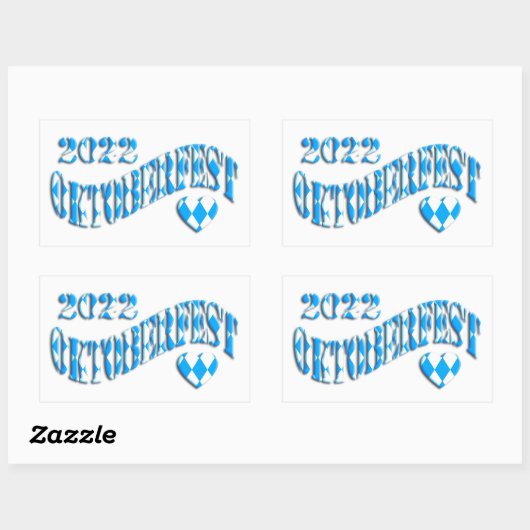 バイエルンドイツビールフェスティバルロゴオクトーバーフェスト2022 長方形シール (シート)
