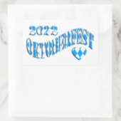 バイエルンドイツビールフェスティバルロゴオクトーバーフェスト2022 長方形シール (バッグ)