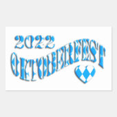 バイエルンドイツビールフェスティバルロゴオクトーバーフェスト2022 長方形シール (正面)