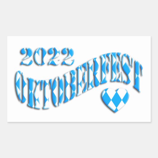 バイエルンドイツビールフェスティバルロゴオクトーバーフェスト2022 長方形シール (正面)