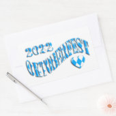 バイエルンドイツビールフェスティバルロゴオクトーバーフェスト2022 長方形シール (封筒)