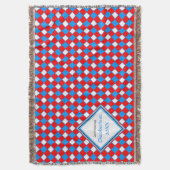 バイエルンブルー白 スローブランケット (正面縦)