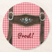 バイエルンレダーホセンコースター ラウンドペーパーコースター (正面)