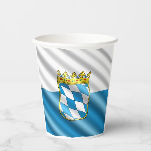 バイエルン国旗のコートの腕紙カップ 紙コップ (正面)
