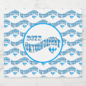 バイエルン国旗の色パターンオクトーバーフェスト2022 ビールラベル (シングルラベル)