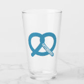 バイエルン国旗の色プレッツェルブレゼルオクトーバーフェスト タンブラーグラス (正面)