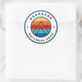 バイエルン国立公園ドイツのミニマリスト山 ラウンドシール (バッグ)