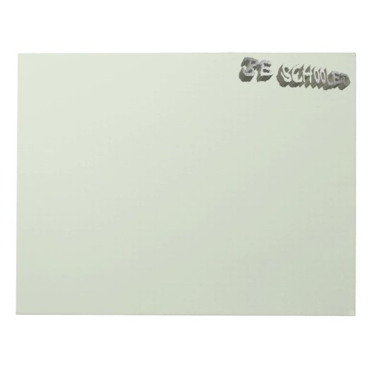 バイエルン学歴のある灰色の白 ノートパッド (正面)