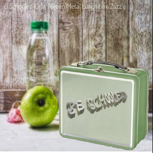 バイエルン学歴のある灰色の白 メタルランチボックス