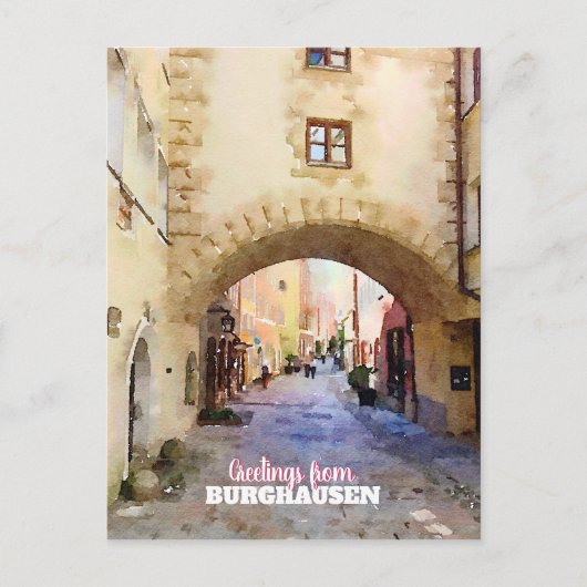 バイエルン州のブルクハウゼン ポストカード (正面)