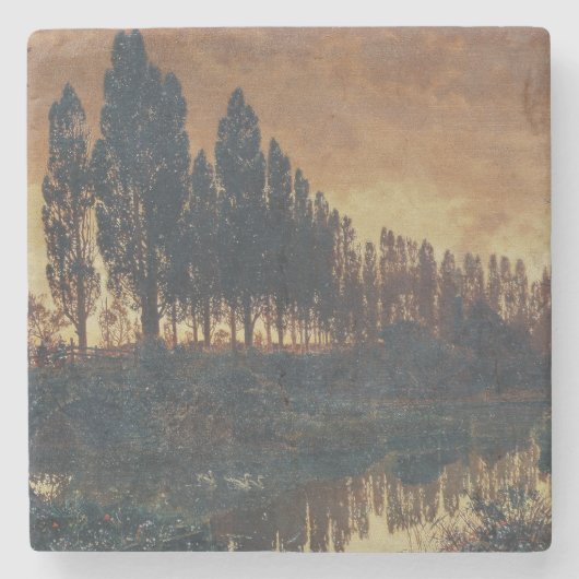 バイエルン州の農村風景（ドイツ） ストーンコースター (正面)