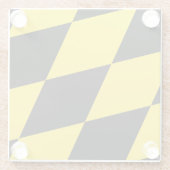 バイエルン州ミュンヘン州旗を持つガラスコースター ガラスコースター (裏面)