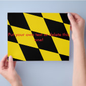 バイエルン州ミュンヘン州旗を持つフライヤー チラシ (手)