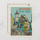 バイエルン州ローテンブルクのオブデルタウバー ポストカード (正面/裏面)
