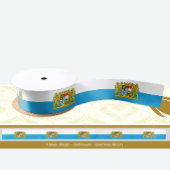 バイエルン州旗の色とエンブレム サテンリボン