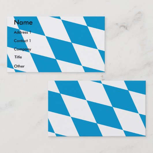 バイエルン州旗を持つ名刺 名刺 (正面/裏面)