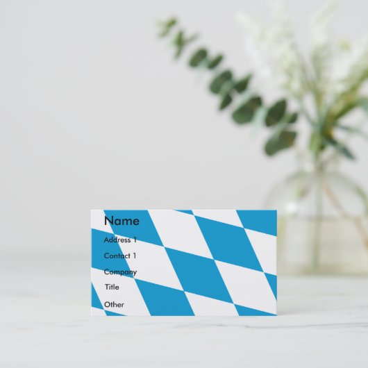 バイエルン州旗を持つ名刺 名刺 (スタンド正面)