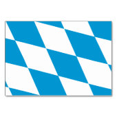 バイエルン州旗を持つ愛国的なテーブルカード テーブルナンバー (裏面)