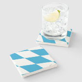 バイエルン州旗を持つ石コースター ストーンコースター (横)