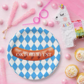 バイエルン幾何学パターンオクトーバーフェスト紙 ペーパープレート (パーティー)