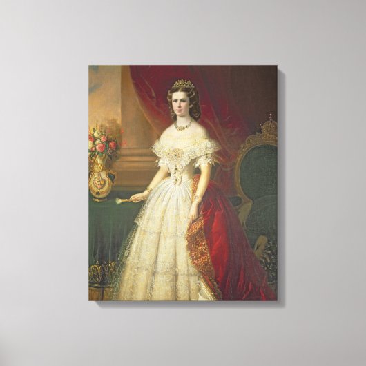 バイエルン皇后エリザベス1863年 キャンバスプリント (正面)