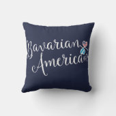 バイエルン系アメリカ人の絡み合ったハートズスロークッション クッション (裏面)